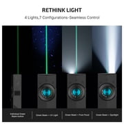OLIGHT ArkPro EDC Flat Flashlight Rechargeable with Green Beam, UV and White LED,1500 Lumens USB-C Pocket Camping Flashlight, Spotlight Floodlight for Outdoor Emergency Working (Matte Black CW)