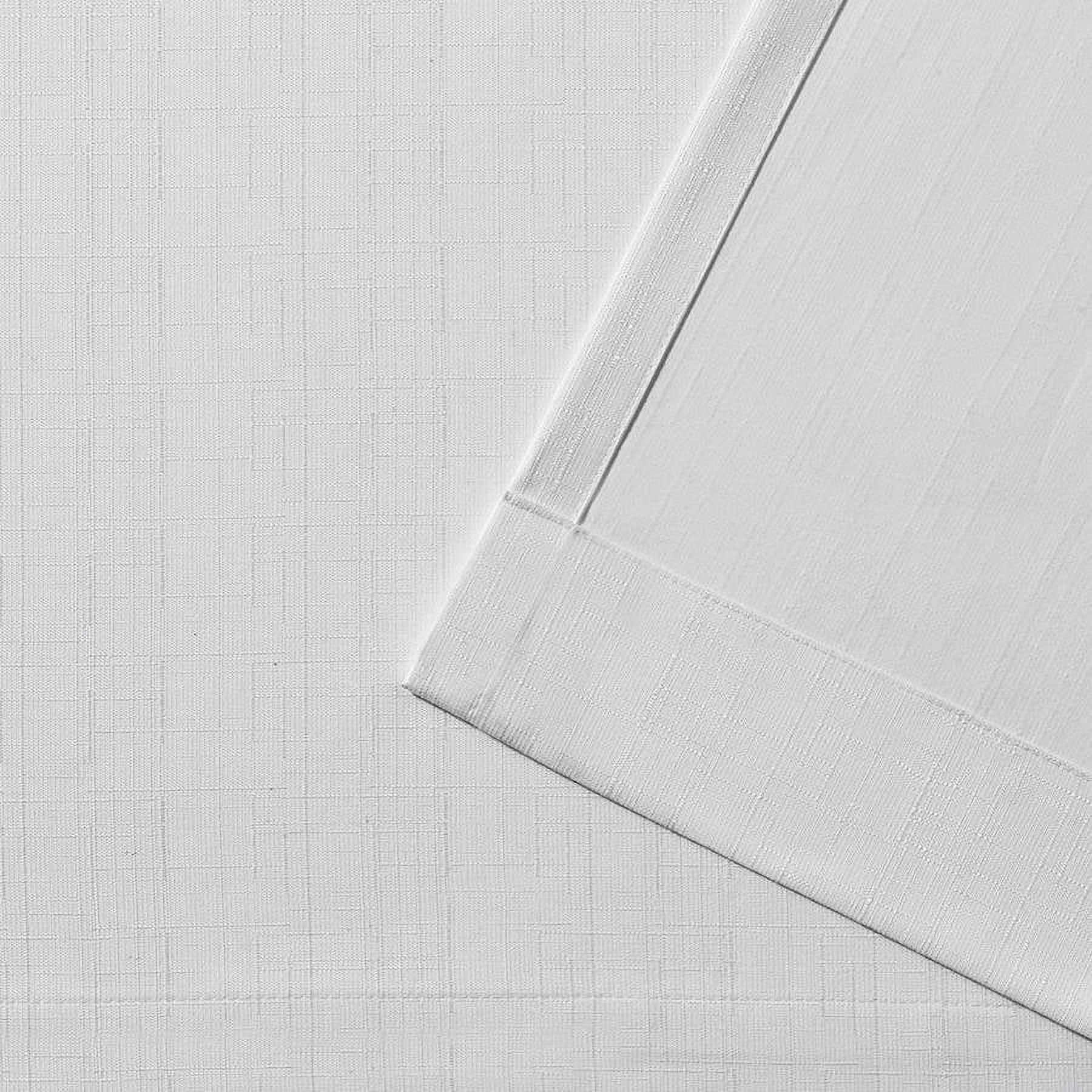 Exclusive Home Textured Linen Room Darkening Blackout Grommet Top Curtain Panel Pair, 54"x96", Winter White