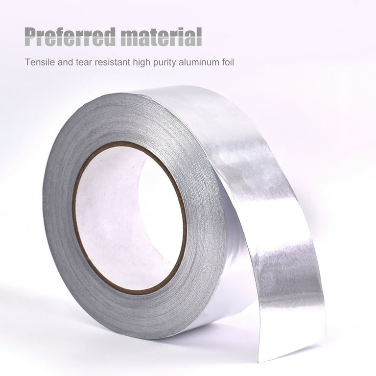 WindC 1 Roll Heat-resistant More Thicken Aluminum Foil Adhesive Tape  Practical Waterproof Duct Tape for Home 