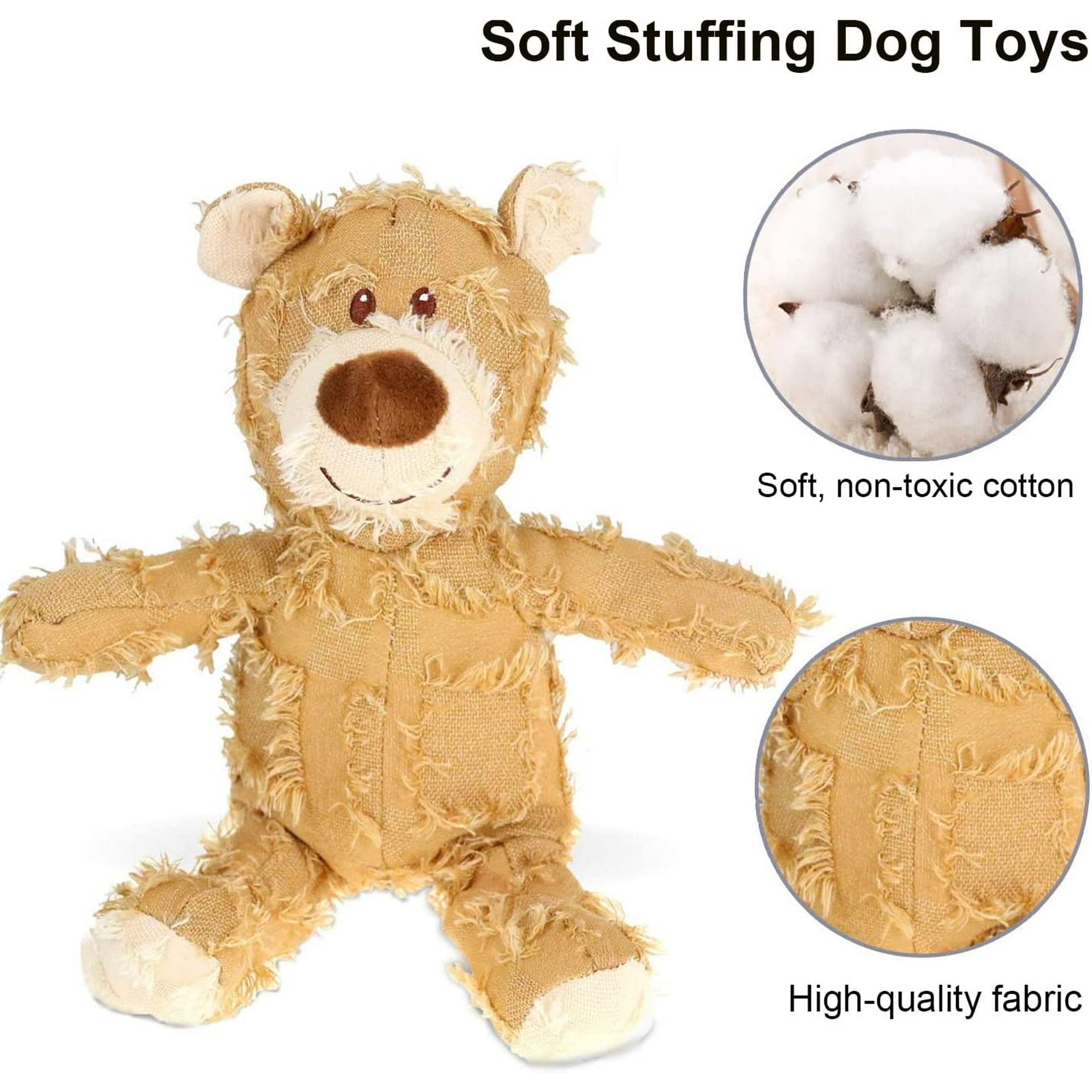 Yeegool Plush Dog Teddy Bear Plush Dog Squeak Puppy Small Dog Stuffed Dog Toys Light Brown