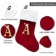 thumbnail image 4 of HOME'S FRIEND Christmas Stockings with Letters, 18 Inch Plush Monogram Christmas Stockings,Name Initial Large Embroidered Stockings,Christmas Tree Dec, 4 of 5