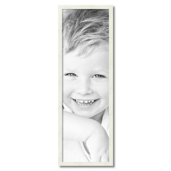 ArtToFrames 12" x 38" White Picture Frame, 12x38 inch White Wood Poster Frame (WOM-5140)