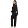 thumbnail image 6 of WBQ Women's Maternity Nursing Pajama Set Long Sleeve Breastfeeding Top Tee Shirt & Pants Pregnancy Pjs Set, 6 of 7