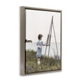 thumbnail image 2 of Stupell Industries Cottage Child on Easel Brown Floating Frame Canvas Art, 25 x 31, by Kendra Dew, 2 of 8
