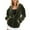 Army Green, variant on Horkkom Zip Up Jackets for Women with Pockets Casual Solid Color Hoodies Winter Fall Velvet Zip Up Sweatshirt XL