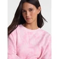 thumbnail image 4 of No Boundaries Oversized Fleece Sweatshirt with Long Sleeves, Women's and Women's Plus Sizes XXS-4X, 4 of 5