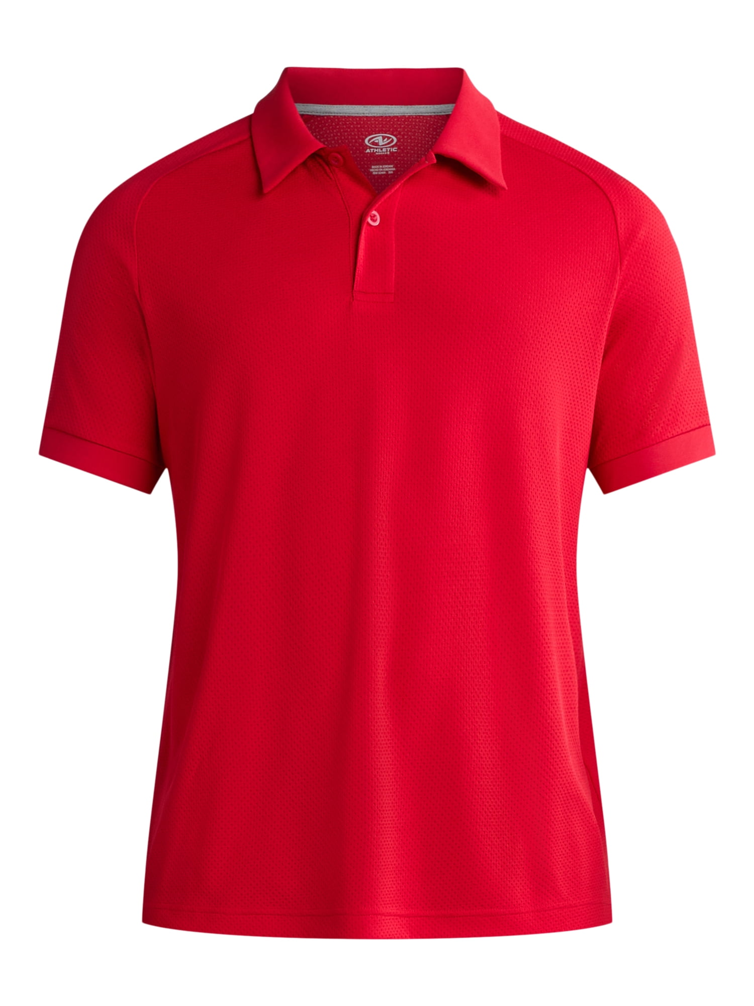 Athletic Works Men's and Big and Tall Men's Active Mesh Polo Shirt, Size XS-5XL
