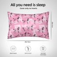 thumbnail image 4 of KLL Cartoon Poodle Dog Pattern Silk Pillowcase for Hair and Skin Standard Size 20"X 30" Soft Breathable Pillow Covers for Sleeping, 4 of 6