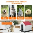 thumbnail image 3 of ZENY Plastic Indoor Outdoor Dog House Medium Pet Doghouse White, Red Roof, 3 of 7