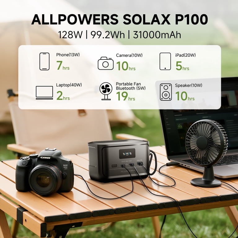 ALLPOWERS SOLAX P100 Portable Power Station 99.2Wh Airline ALLPOWERS SOLAX P100 Portable Power Station 99.2Wh Airline