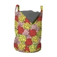 thumbnail image 1 of Spring Laundry Bag, Meadow Blossom Petals Shabby Rural Blowing Flowers Fragrance Revival, Basket with Handles Drawstring Closure for Laundromats, 13" x 19", Vermilion Yellow and Rose, by Ambesonne, 1 of 4