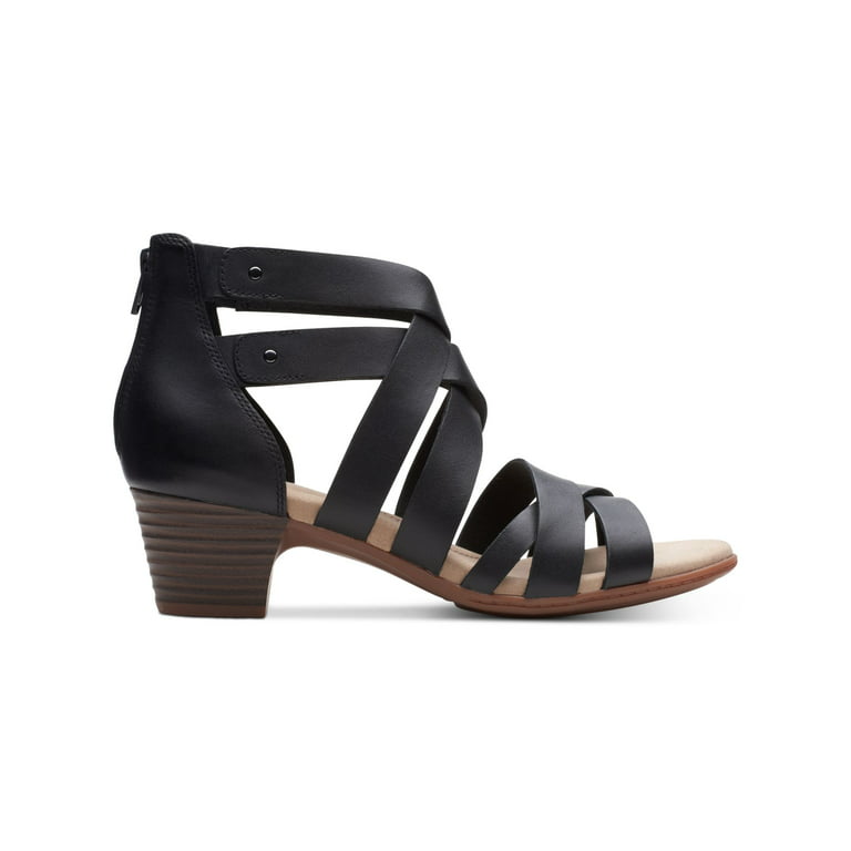Clarks Womens Valarie Dream Leather Sandals 9 Medium (B,M) - Walmart.com