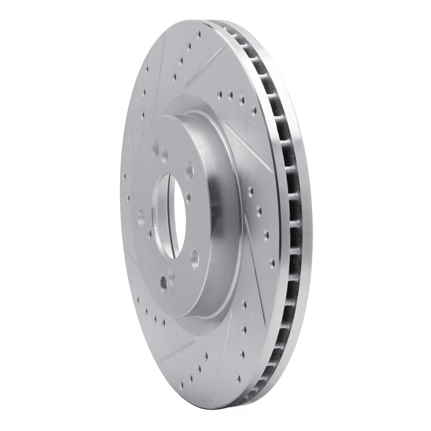 Dynamic Friction Company 631-59056L DFC Brake Rotor - Drilled And Slotted - Silver