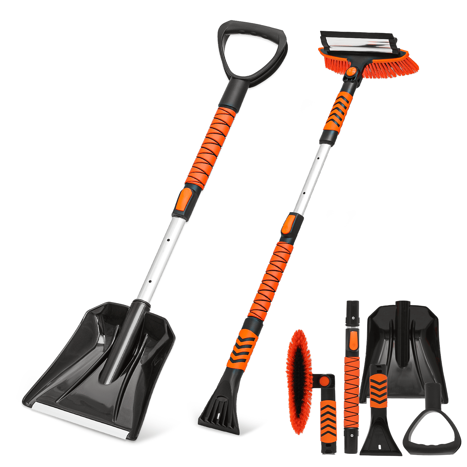 Allungabile Snow Brush Raschiaghiaccio per auto, Hicyct auto neve