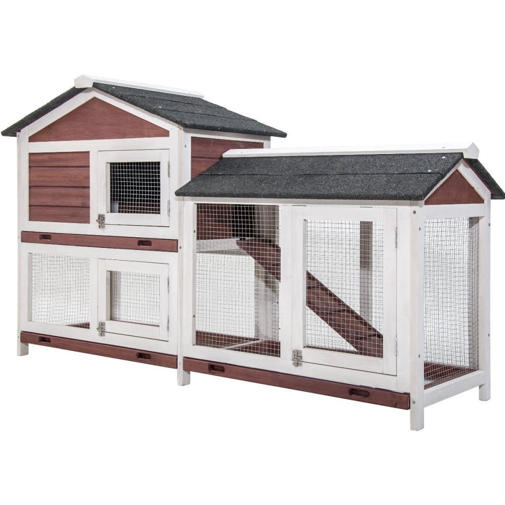 Pawhut wooden backyard poultry hen house chicken coop 