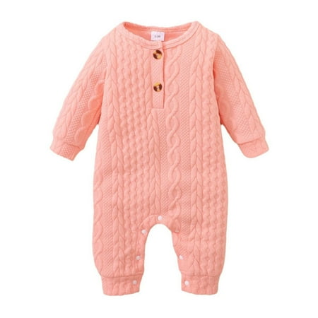 

PINGCHZERY Romper Girls Romper Girl Summer Clothes Baby Spring And Autumn Girl Baby Cute Solid Color Long Sleeve Jumpsuit Romper for Girls