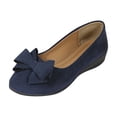 thumbnail image 2 of GERsome Women's Wedge Shoes Round Closed Toe Low Heels Slip On Dress Shoes for Casual Work Wedding Party, Blue Size 5.5, 2 of 7