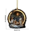 thumbnail image 3 of XMMSWDLA 5Pcs Nativity Scene Christmas Tree Ornaments - 3D Religious Christmas Tree Decorations, The Birth of Jesus Hanging Decorations for Christian Gifts & Family Keepsakes, 3 of 6