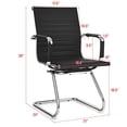 thumbnail image 3 of Pemberly Row Chaises de Bureau Contemporaines en Polyuréthane Noir (Ensemble de 4), 3 of 11