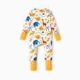 thumbnail image 3 of PatPat Baby Boy Pajamas Viscose from Bamboo 2-Way Zip Fold-Over Foot Cuffs 2Pack Baby Sleepers, 3 of 11