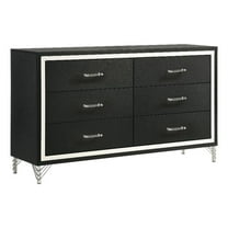 Lucia 6-drawer Dresser Cabinet Black
