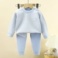 thumbnail image 2 of UAYOTSE Toddler Baby Boy Fall Winter Clothes Printed Little Boy Outfit Letter Long Sleeve Sweatshirts and Jogger Pants Set(3-4 Years,B186-Light Blue), 2 of 5