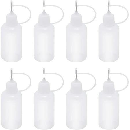 8 Pcs 1 Ounce / 30 ml Precision Needle Tip Applicator Bottle, Empty
