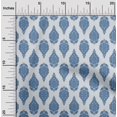 thumbnail image 2 of oneOone Viscose Jersey Blue Fabric Asian Floral Traditional Sewing Craft Projects Fabric Prints By Yard 60 Inch Wide, 2 of 4