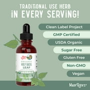 MaryRuths Holy Basil Leaf Liquid Drops, Adaptogenic, Detox, Antioxidant, Vegan, Gluten-Free, Dairy-Free, 1 oz