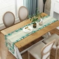 thumbnail image 5 of Rustic Flower Table Runner 13"X72", Farmhouse Style Teal Gray Floral Linen Table Decor for Kitchen Dining Room Coffee Table, 5 of 5
