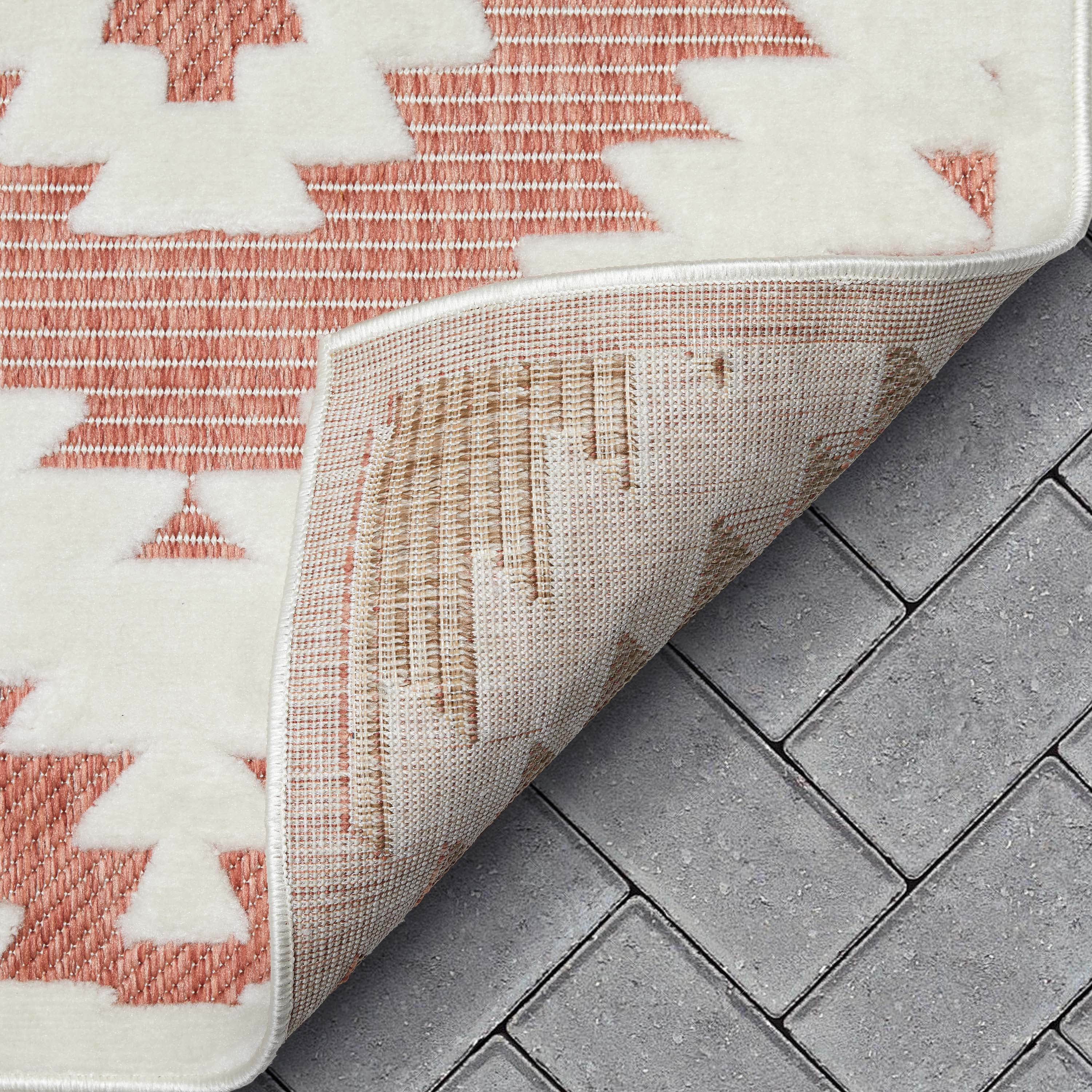 Well Woven Sila Keiko Modern Moroccan Terracotta 2'3" x 7'3" Runner Indoor/Outdoor Rug