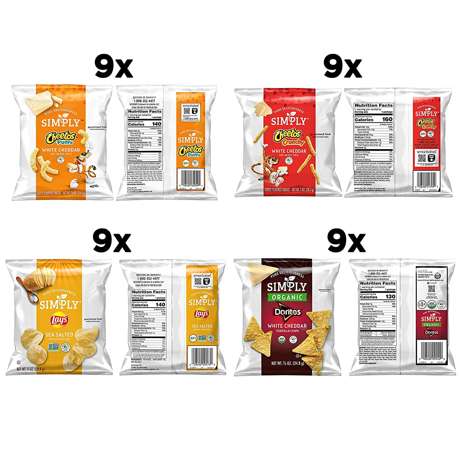 Simply Brand Snacks Variety Pack, 36 Count
