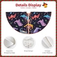 thumbnail image 4 of Daiia Cartoon Dinosaur Drawing Merry Christmas Tree Skirt , Xmas Large Lace-up Tree Skirt, Santa Snowflakes Rustic Home Decorations New Year Party Farmhouse Decor-48", 4 of 7