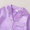 thumbnail image 6 of Tfken Girls Pajamas Jumpsuit Long Sleeve Fall Winter Comfy Casual Sleepwear Homewear Button Daily Wear Soft Loungewear Children Trendy Clothes Size 6-12 Months Purple, 6 of 9