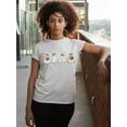 thumbnail image 3 of Hiding Ghost Dogs Halloween Outfit Pet Lovers Women's T-shirt, 2XL, White, 3 of 6