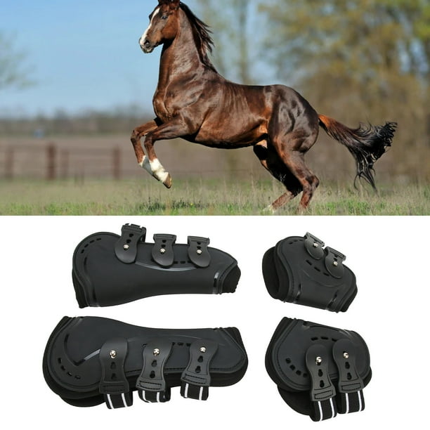 4Pcs Horse Leg Guard, Anti Slip Horse Front Hind Leg Boots Adjustable