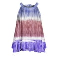 thumbnail image 5 of Women's Flowy Peplum Tank Tops Casual Sleeveless Ruffle Babydoll Blouse Shirt Tie Dye Color Block Tank Tops Vest, 5 of 5