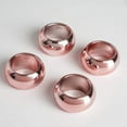 thumbnail image 6 of Round Beaded Charger Plates, 13 Inch, with Napkin Rings and Cloth Napkins, Set of 6 (Rose Gold), 6 of 8