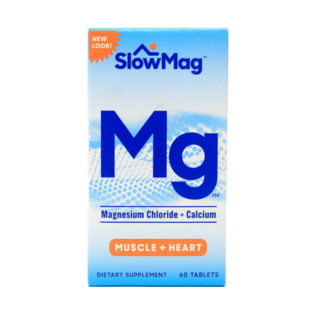 SlowMag Magnesium Chloride + Calcium Tablets, 60 (Best Calcium Magnesium Supplement)