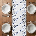 thumbnail image 6 of Blue Flowers Table Runner - 36 Inch Long, Kitchen Dining Table Runner Dresser Scarves, Spring Modern Simple Botanical Floral Plants Farmhouse Decor for Coffee Tables Wedding Party Banquet, 6 of 8
