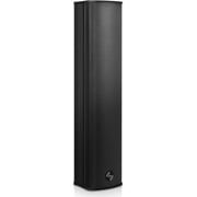Sound Town Weather-Resistant Compact Aluminum Line Array Column Speaker with Wall Mount Bracket, 4 x 3 Woofers, 2 x 1.2 Dome Tweeters, Black, for Church, Indoor & Outdoor Installation (CARPO-M42B)
