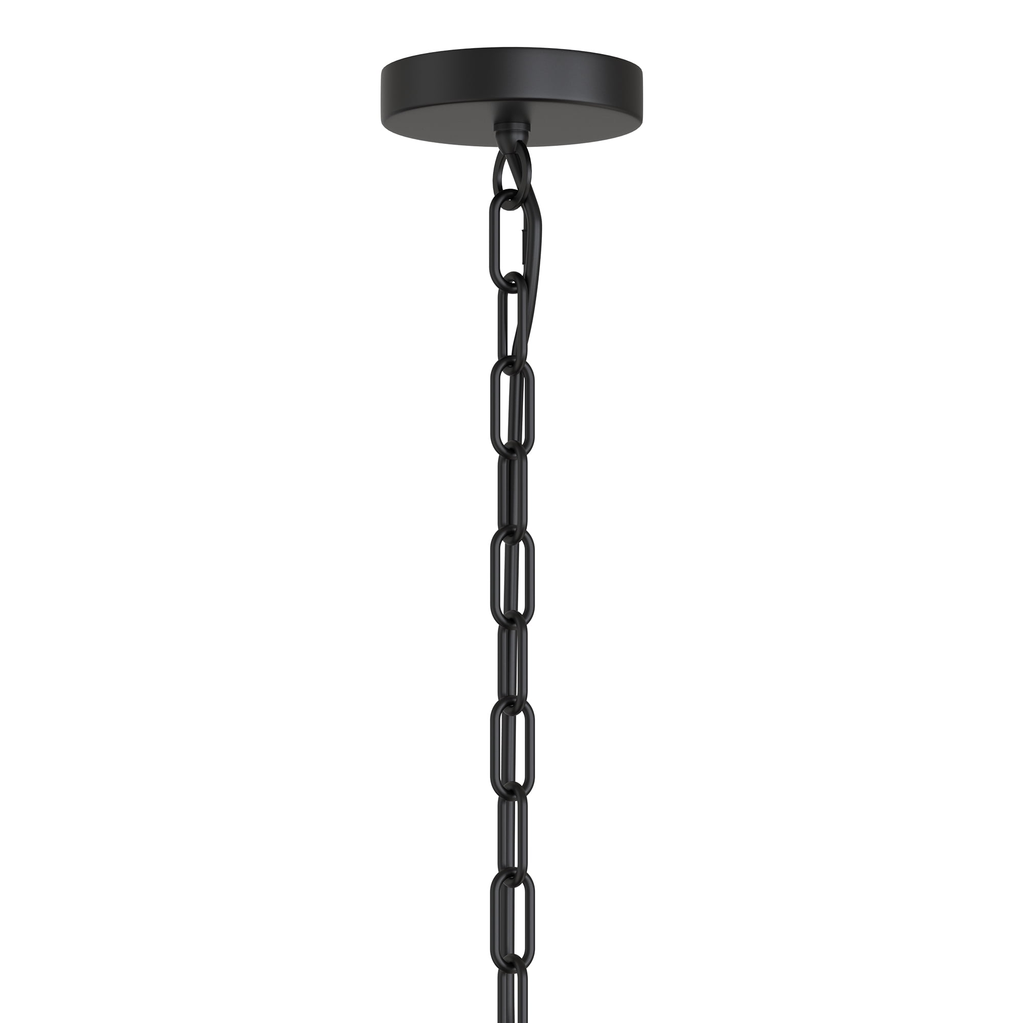 YANSUN 6-Light Matte Black Farmhouse Chandelier, Rustic Industrial Candle Chandelier for Kitchen Island, Dining Room and Bedroom