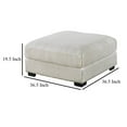 thumbnail image 5 of Joana Cocktail Ottoman- Light Gray Wide Welt Corduroy Fabric- 37 Inch, 5 of 5