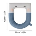 thumbnail image 3 of Qocolhg Bathroom Soft Thicker Warmer with Snaps Fixed Stretchable Washable Plastics Toilet Seat Cover Pads, Easy Installation& Cleaning, Clearance, Blue, 3 of 6