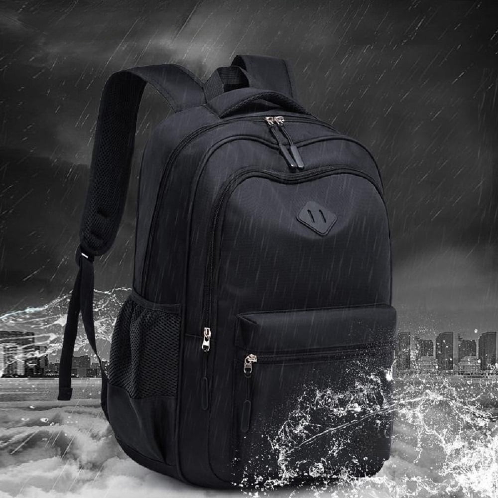 School Backpack for Men Women, Adults Waterproof Travel Bags, 15.6 inch Laptop Backpack, Teenage Lightweight Rucksack, Work Daypack, Black