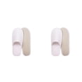 thumbnail image 4 of Pantuflas desechables de lana Coral Qarigey 10 pares antideslizantes para hotel color Blanco 2, 4 of 6