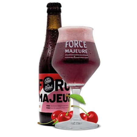 Force Majeure Non Alcoholic Kriek Fruit Beer, 24-Pack | Alcohol Free Belgian Beer