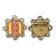 thumbnail image 1 of Broche de flores marrón Mexico totems antigua civilización Unbranded M, 1 of 3