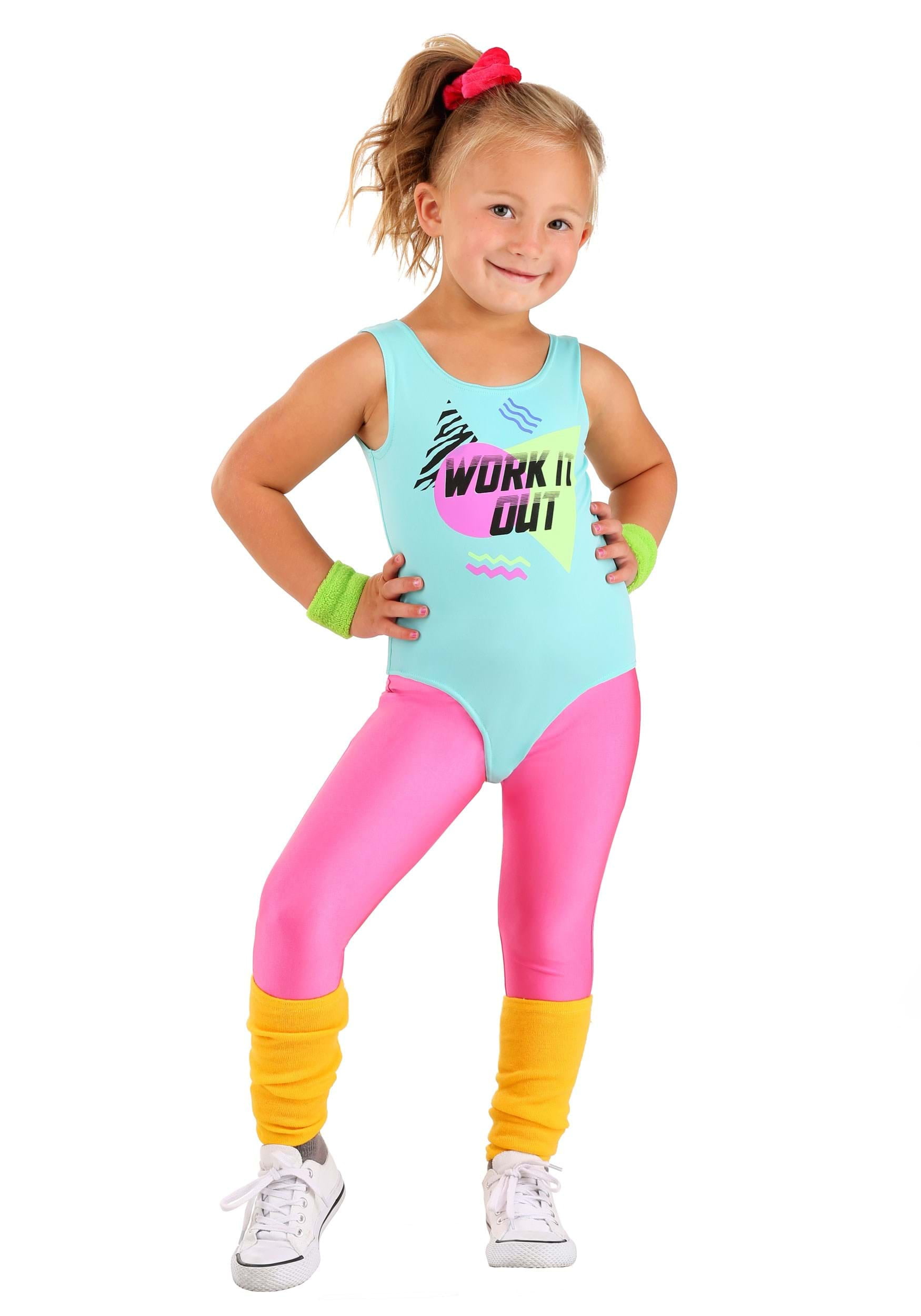 Totally 80s Toddler Workout Costume 
