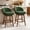 Green, variant on HomeMiYN Modern Swivel Counter Stool with Square Base Gray Faux Linen Upholstered Barstool Set of 2 with Solid Wood Legs